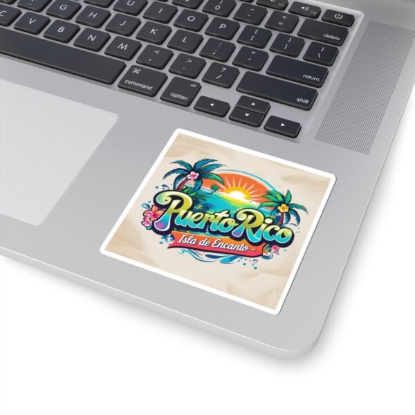 Vibrant Puerto Rico Kiss-Cut Stickers - Isle de Encanto Design for Travel Lovers @Stickers