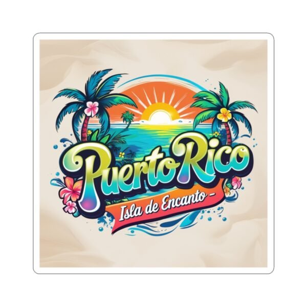 Vibrant Puerto Rico Kiss-Cut Stickers - Isle de Encanto Design for Travel Lovers @Stickers - Imagen 2
