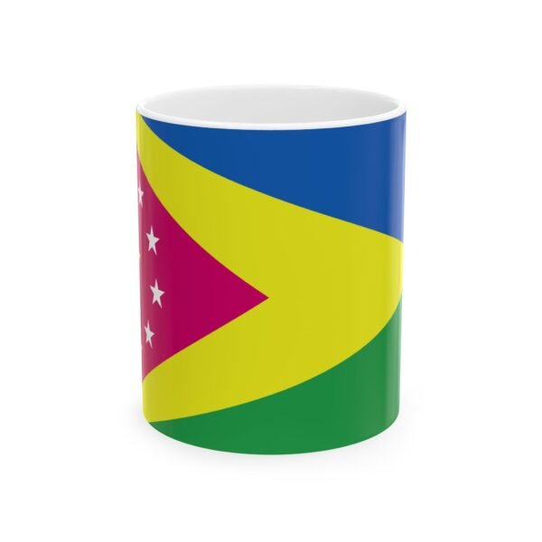 Modern Striped Ceramic Coffee Mug Flag  Moca «-® 11oz