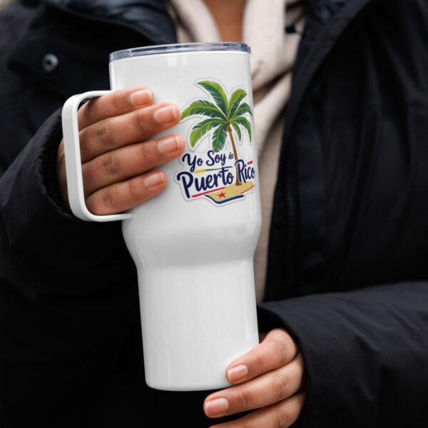 Travel mug with a handle " Yo soy de Puerto Rico " - Imagen 2