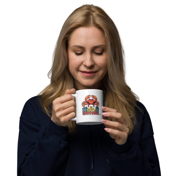 White glossy mug " Yo soy de Santurce  " - Imagen 2