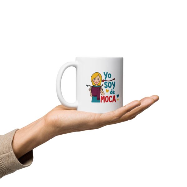 White glossy mug " Yo soy de Moca " - Imagen 2