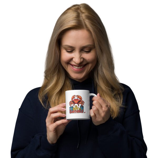 White glossy mug " Yo soy de Santurce  "
